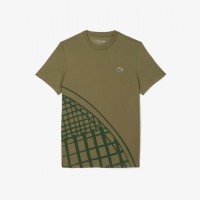 CAMISETA LACOSTE ESTAMPADA ULTRA DRY - OLIVA